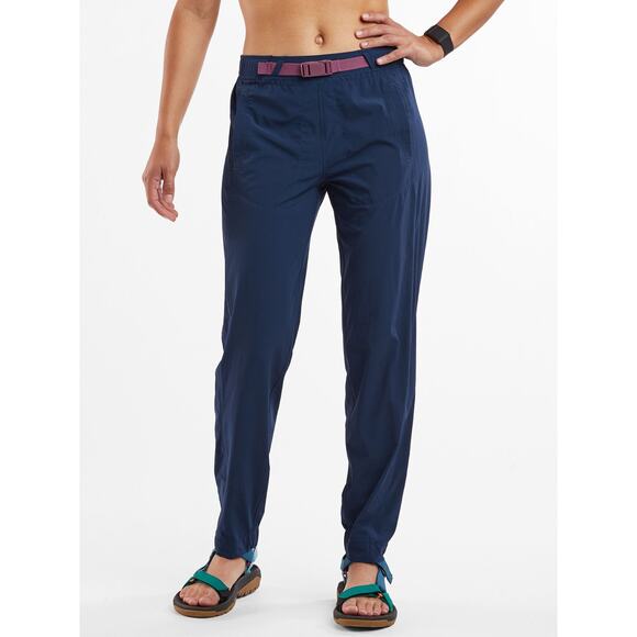 Title Nine Aero Tech Pants Women's XL Navy Blue Elastic Waist Outdoor Gorpcore - Picture 2 of 6